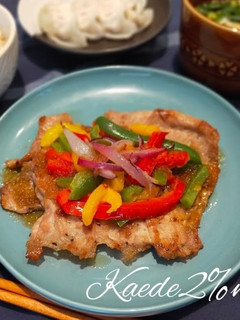 カラフル野菜の柔らかポークソテー-レシピのメイン写真