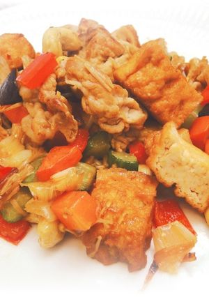 豚肉とナッツの五目辛味炒め-レシピのメイン写真