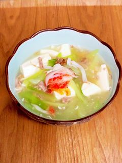 節約!ありあわせ 青梗菜と豆腐のうま煮-レシピのメイン写真
