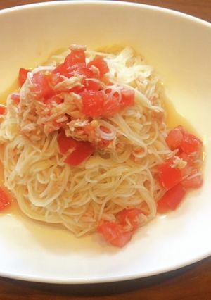 そうめんアレンジ〜冷製パスタ風〜-レシピのメイン写真