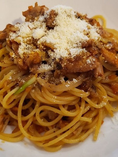 イワシの味噌煮缶とトマトソースのパスタ-レシピのメイン写真