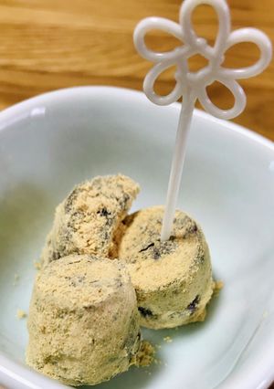 砂糖なし 紫芋でサツマイモきな粉-レシピのメイン写真