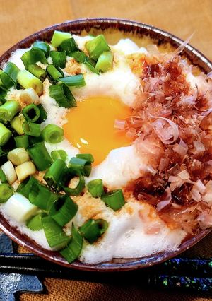簡単！ふわふわメレンゲTKG：卵かけご飯-レシピのメイン写真