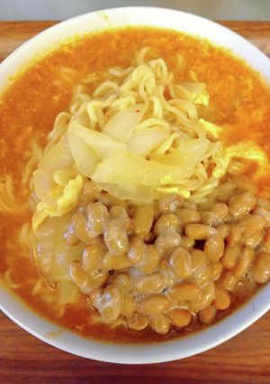 チャルメラ宮崎辛麺の納豆添え-レシピのメイン写真