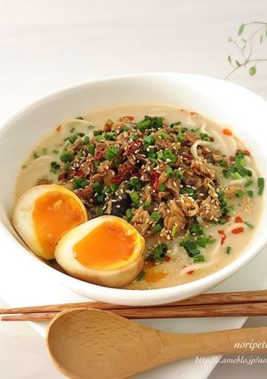 さば缶deらくウマ♡冷やし豆乳坦々麺-レシピのメイン写真
