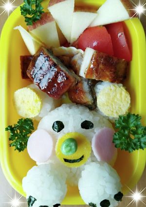 可愛いクマのキャラ弁　#キャラ弁-レシピのメイン写真