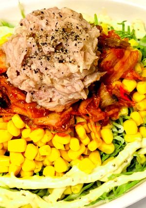 時短ダイエット「キムチ♡コブサラダ」-レシピのメイン写真