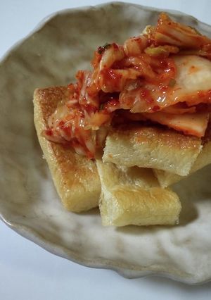 油あげとキムチで簡単おつまみ-レシピのメイン写真