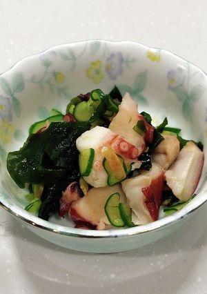 ゆでタコときゅうりとワカメの酢の物-レシピのメイン写真