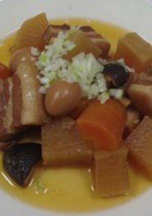 ル・クルーゼで美味しい☆豚バラ肉の煮込み-レシピのメイン写真