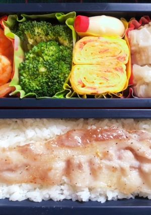 高校生弁当日記（豚バラご飯弁当編）-レシピのメイン写真