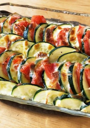 シンプル！ズッキーニとトマトのチーズ焼き-レシピのメイン写真