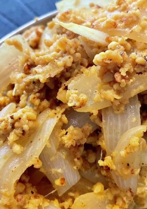 新玉ねぎと大豆ミートの甘辛カレー炒め-レシピのメイン写真
