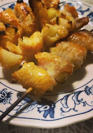 簡単！美味しいおつまみ鶏皮ニンニク焼き！-レシピのメイン写真