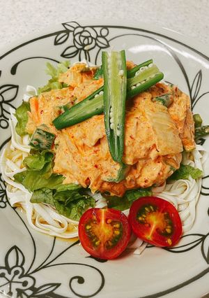 ダイエット♪ツナキムチのせサラダ豆腐麺-レシピのメイン写真