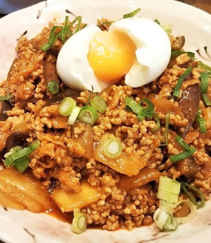 簡単で美味しい！茄子キムチそぼろあん♪-レシピのメイン写真