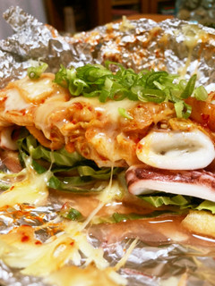 イカのキムチーズホイル焼き-レシピのメイン写真