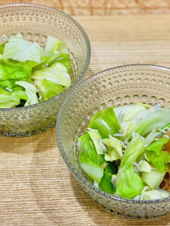 キャベツ梅じゃこ風味お浸し〜何食べ#62-レシピのメイン写真