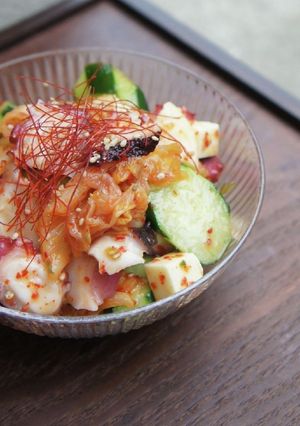 速攻おつまみ＊たこキムチきゅうり-レシピのメイン写真