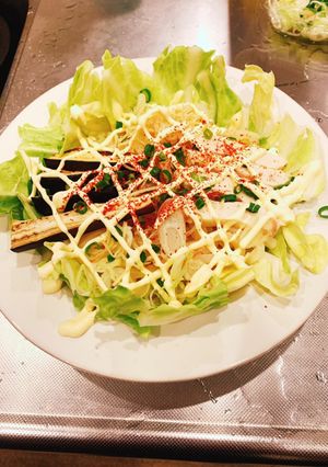 サラダチキンとナスのサラダうどん-レシピのメイン写真