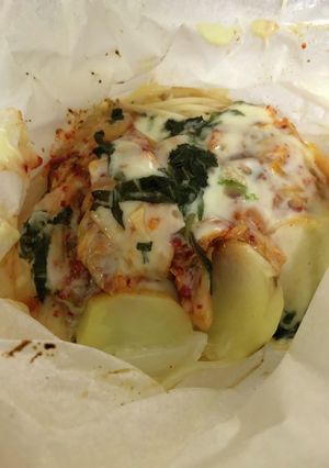 味付けなし。キムチとサバ缶の包み焼き-レシピのメイン写真