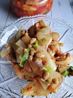 納豆と蒸し玉ねぎのキムチ和え-レシピのメイン写真