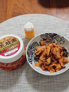 本技 おいしいキムチと椎茸のニンニク炒め-レシピのメイン写真