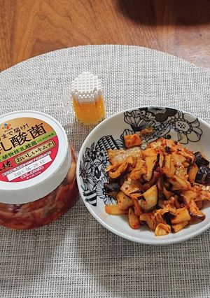 本技 おいしいキムチと椎茸のニンニク炒め-レシピのメイン写真