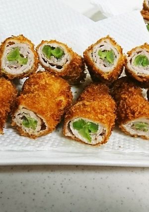 肉巻き第3弾！ブロッコリーの茎巻きフライ-レシピのメイン写真