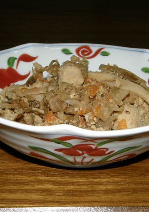 高野豆腐と牛蒡の味噌炒め-レシピのメイン写真