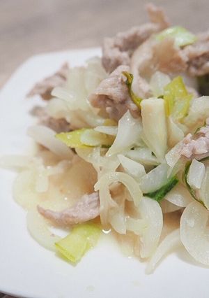 玉ねぎ小松菜 玄米甘酒と塩麹の蒸し焼き-レシピのメイン写真