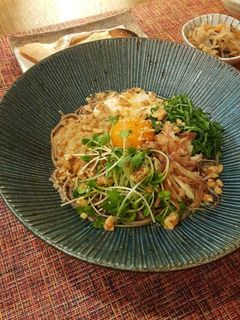 山芋と納豆の冷し十割蕎麦。(o^^o)♪-レシピのメイン写真