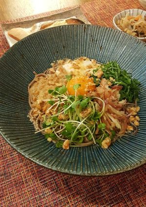 山芋と納豆の冷し十割蕎麦。(o^^o)♪-レシピのメイン写真