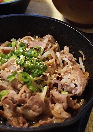 スキレットde味噌豚もやし-レシピのメイン写真