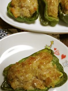 本技キムチ入り♡ピーマンの肉詰め-レシピのメイン写真