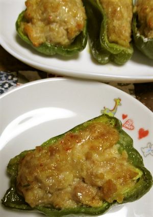本技キムチ入り♡ピーマンの肉詰め-レシピのメイン写真