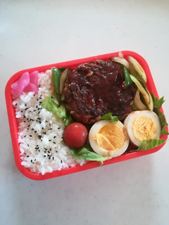 ハンバーグ弁当高校生のお弁当5/18-レシピのメイン写真