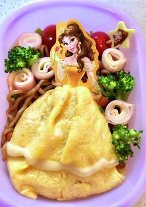 美女と野獣ベルのドレス弁当【キャラ弁】-レシピのメイン写真