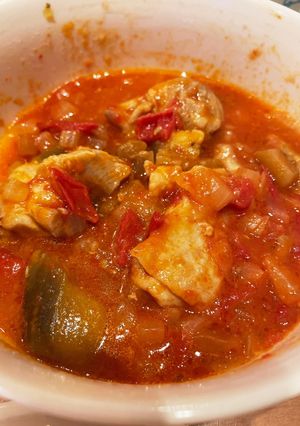 鶏肉となすのトマト煮-レシピのメイン写真