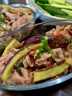 【冷菜】茄子と冷しゃぶのピリ辛中華風-レシピのメイン写真