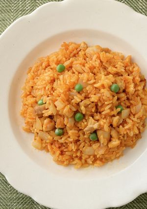 炊飯器で作る パプリカのチキンライス-レシピのメイン写真