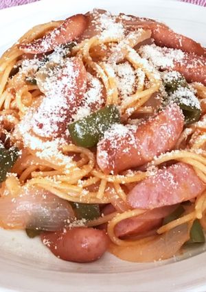 ワンパン12分♡ナポリタンパスタ-レシピのメイン写真