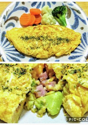 冷凍アボカドとベーコンのオムレツ-レシピのメイン写真