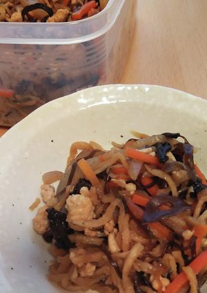 切り干し大根とこんにゃくの塩昆布炒め-レシピのメイン写真