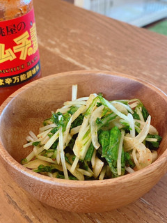 片手で水菜とパセリのキムチ彡-レシピのメイン写真