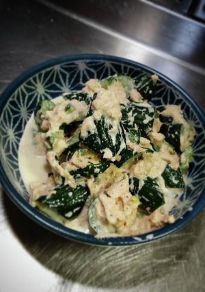 ツナとキュウリの山葵マヨ(×≧↺≦×♡)-レシピのメイン写真