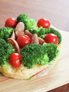 キャベツとウインナーのオープンオムレツ-レシピのメイン写真