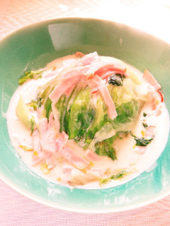 ☺簡単♪レタスとハムのクリーム煮☺-レシピのメイン写真