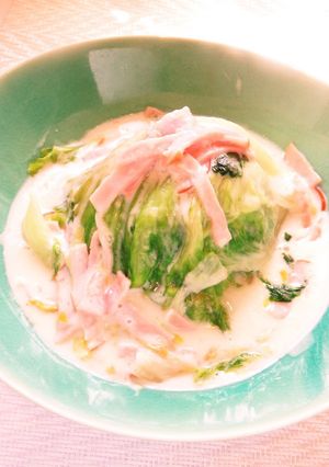☺簡単♪レタスとハムのクリーム煮☺-レシピのメイン写真