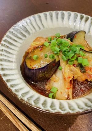 キムチで旨みたっぷり茄子の揚げ浸し-レシピのメイン写真